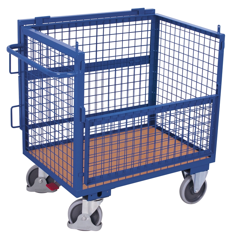 Platformsvogn med sider 1330x830x1150 (BxDxH), billede 2